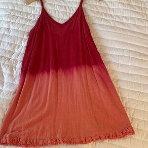 Umgee Red and Pink Ombre Chemise